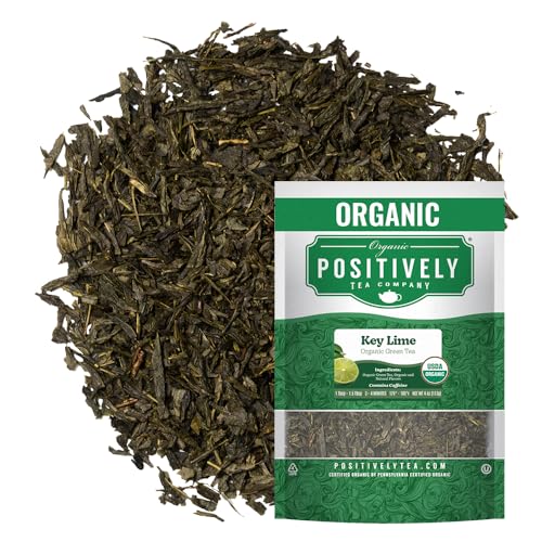 Organic Positively Tea Company, Key Lime, Green Tea, Loose Leaf,
