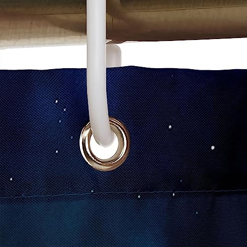 Rideau de douche nébuleuse en polyester 300x200cm KnSam imprimé haute définition - 4