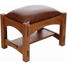 Crafters and Weavers Craftsman/Mission Mortise & Tenon Foot Stool in Chestnut