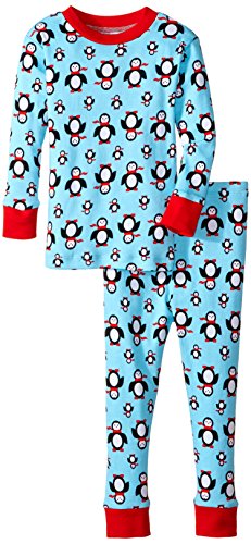 New Jammies Boys' Holiday Snuggly Pajama Set, Poised Penguins, 5