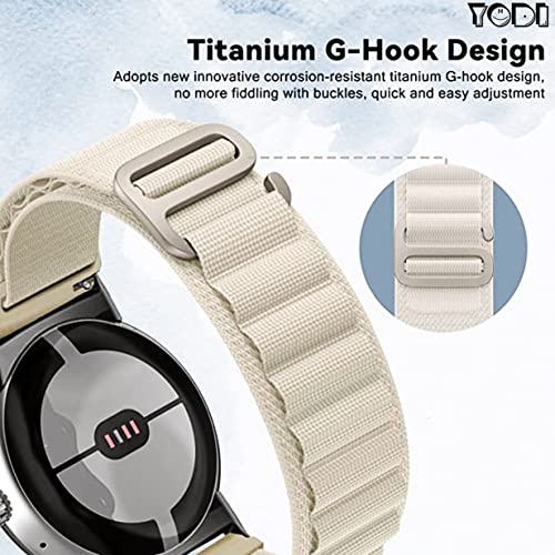 Image of YODI Nylon G-Hook Watch Strap Band for Redmi Watch 5 Lite Smartwatch Only Straps Accessories for Men and Women (ALPINE-STARLIGHT)