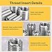 HARFINGTON 10pcs Thread Repair Inserts M3 x 0.5 Male to M2 x 0.4 Female Thread 4mm Long Stainless Steel Reducing Nuts Metric Self Tapping Sleeves Threaded Reducer Industrial Fasteners