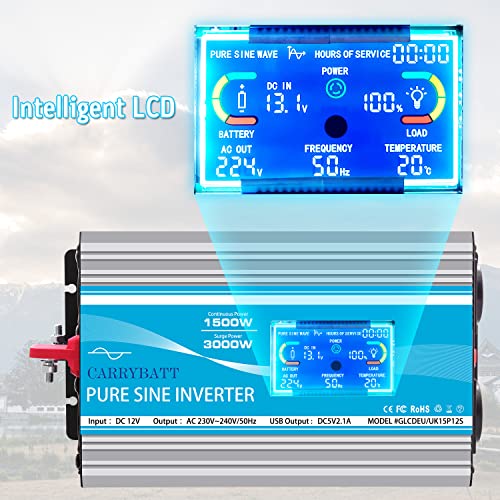 CARRYBATT Inverter 1500w Onda Sinusoidale