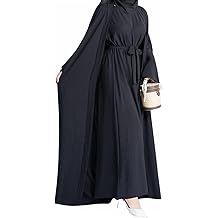 2PCS Women's Muslim Dresses Abaya Islamic Dubai Prayer Dress Robe Long Cardigan Maxi Dress