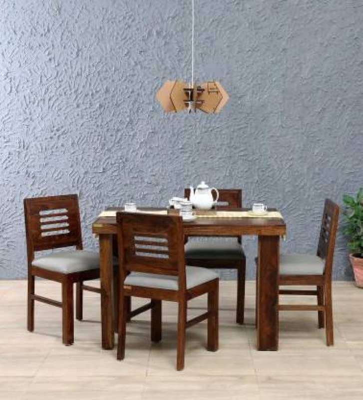 GM CRAFT Solid Sheesham Wood Four Seater Dining Set for Dining Room Restaurant Hotels Cafe, Wooden Dining Set, Sheesham Wood Dining Set,11 4