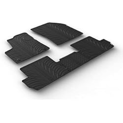Alfombra Maletero Peugeot 3008 Gledring Alfombrillas de Goma Compatible con Peugeot 3008 9/2016- Incl. Hybrid (Perfil T 5-Partes + Clips de Montaje)