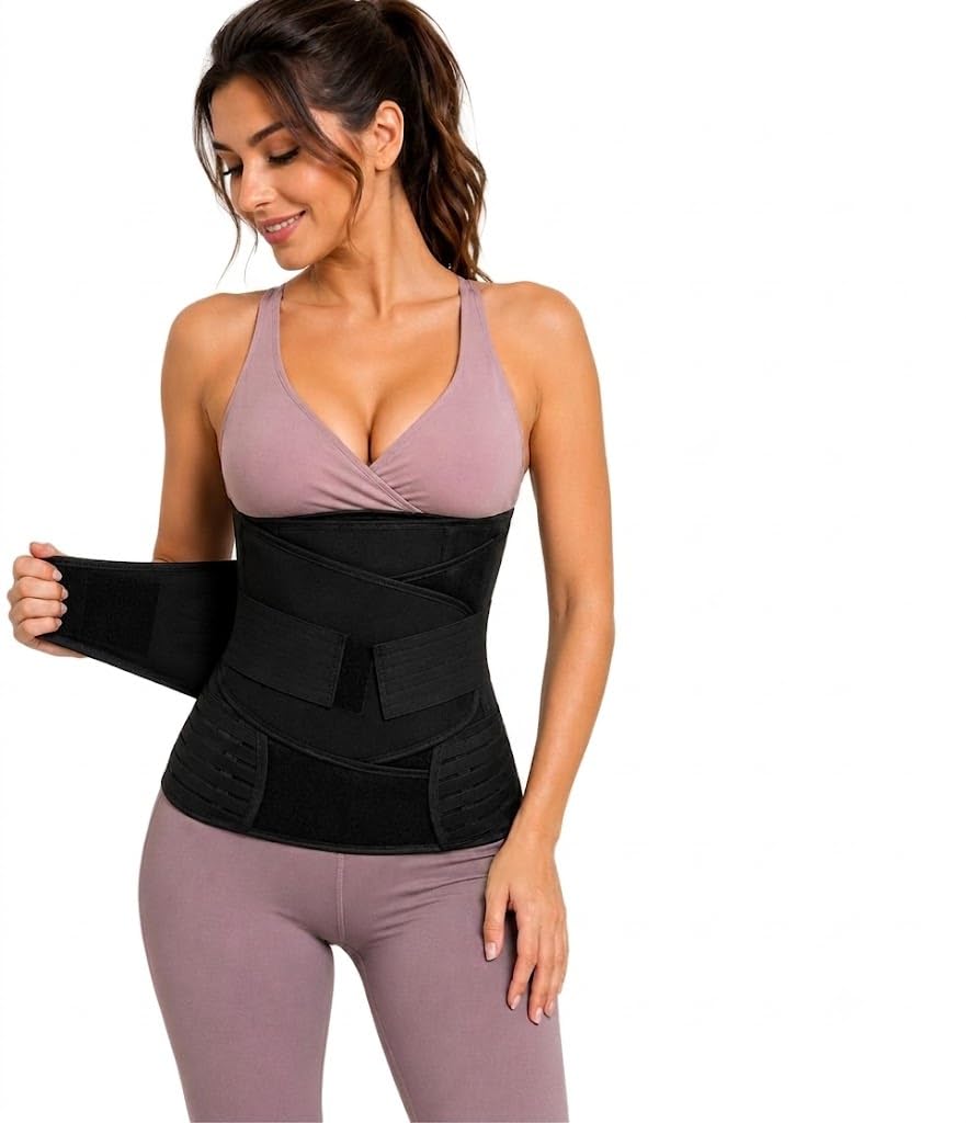 3 In 1 Postpartum Belt After Delivery For Women C Section Belt Postpartum Belly Wrap Adjustable Maternity Belt For Waist Pelvis And Tummy Support Abdominal Binder Free Size Black Recovery Support-image-45