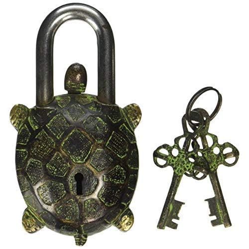IBLAY - Padlock with Keys - Working Functional (Tortoise Lock Key) Brass Lock, Multicolor - Image 2