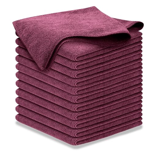 Image of USANOOKS Premium 300GSM Microfiber Cleaning Cloth - 12.5 inchx12.5 inch High Performance - 1200 Washes, Ultra Absorbent Microfiber Towels for Cars Undercarriage, Rims & Engine Bay Cleaning - Microfiber Cloth