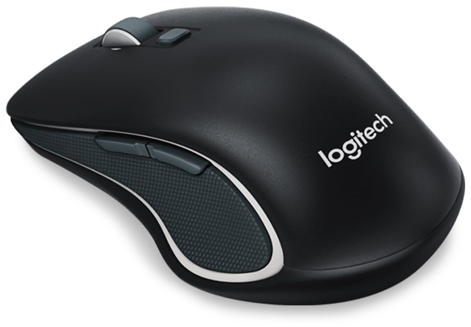 Logitech M560 Wireless Mouse, 2.4 GHz with USB Unifying Receiver, 1000 DPI Optical Tracking, 7-Buttons, 18-Month Life Battery, Ambidextrous PC / Mac / Laptop - Black