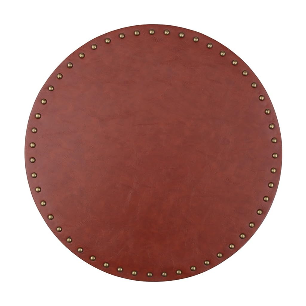 Tapete de Mesa Impermeable Hecho a Mano, tapete Aislamiento térmico Grueso, Redondo remachado