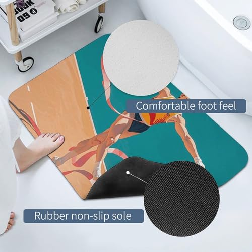 Tapis absorbant l'eau avec motif dessin animé et base antidérapante - 5