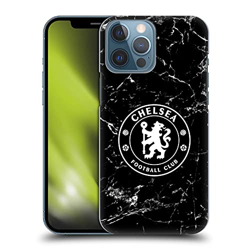 Head Case Designs Officially Licensed Chelsea Football Club Black Marble Crest Hard Back Case Compatible With Apple iPhone 13 Pro Max