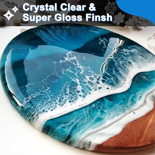Table Top Epoxy Resin 2 Gallon, Super Gloss & Crystal Clear Epoxy Resin Kit with UV Resistant & Self Leveling, Non Toxic Food Safe for River Tables, Live Edge Tables, Bar Tops, Countertops 1:1 - Image 4