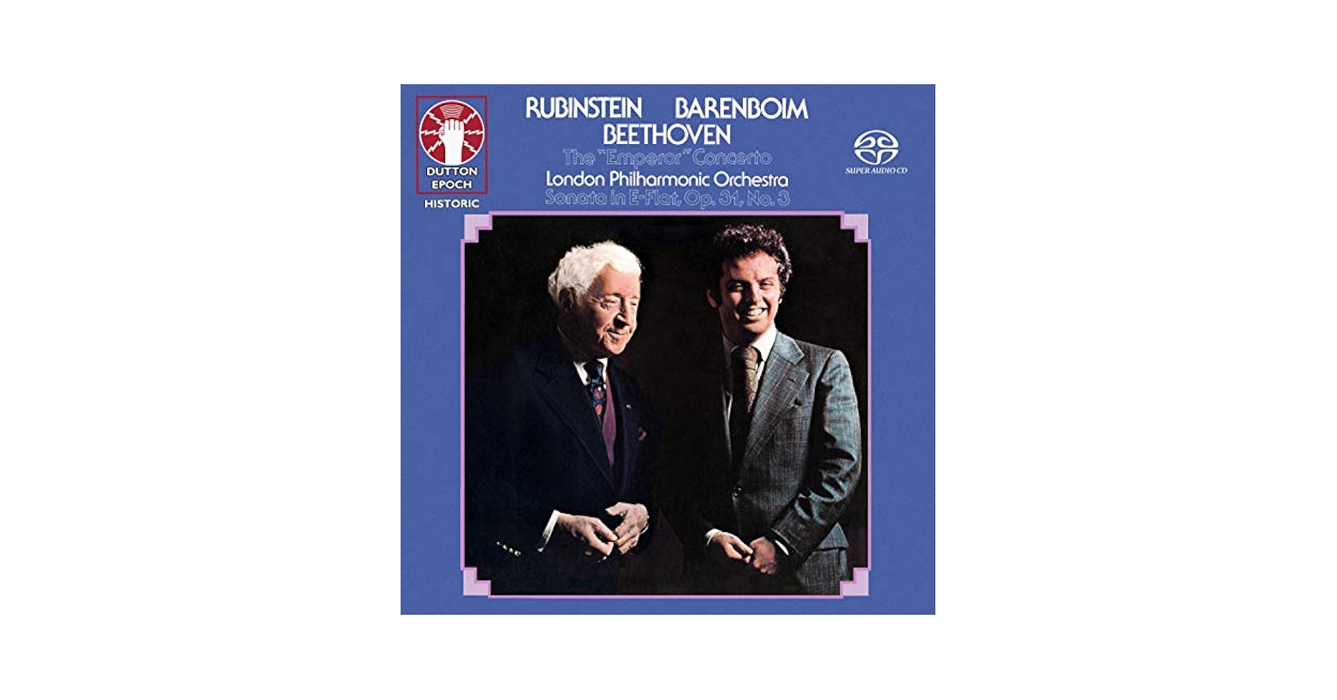 欧CD Ludwig van Beethoven, London Philharmonic Orchestra, Arthur Rubinstein, Daniel Barenboim Piano Concerto No 5 In E Flat, Op 73 Rubinstein, Barenboim, Beethoven, London Philharmonic