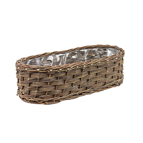 Tintours Blumenkasten Rattan Natur L 51,5 cm Blumentopf geflochten ökologisch Korb Weide
