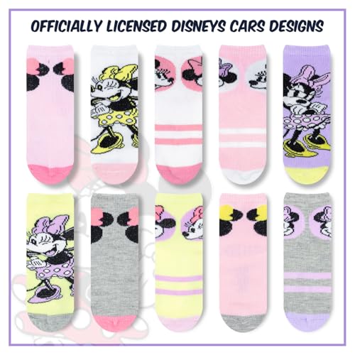 Image of Minnie Mouse Infant Toddler Socks - 10 Pack with Grippers for Ages 6-36 Months