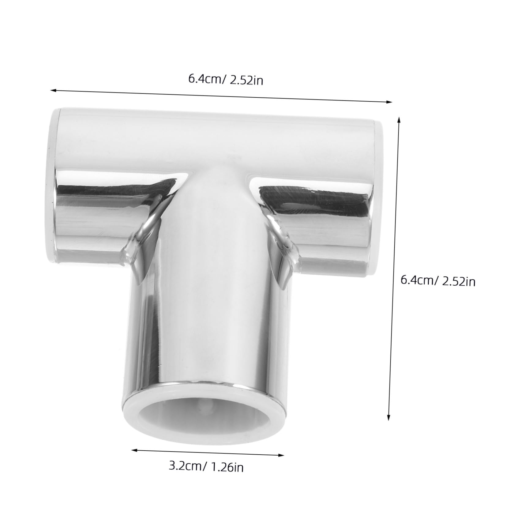 RORPOIR 25mm Tee Fitting Stainless Steel Tube Connectors for Door Bathroom Railing Tube Connectors