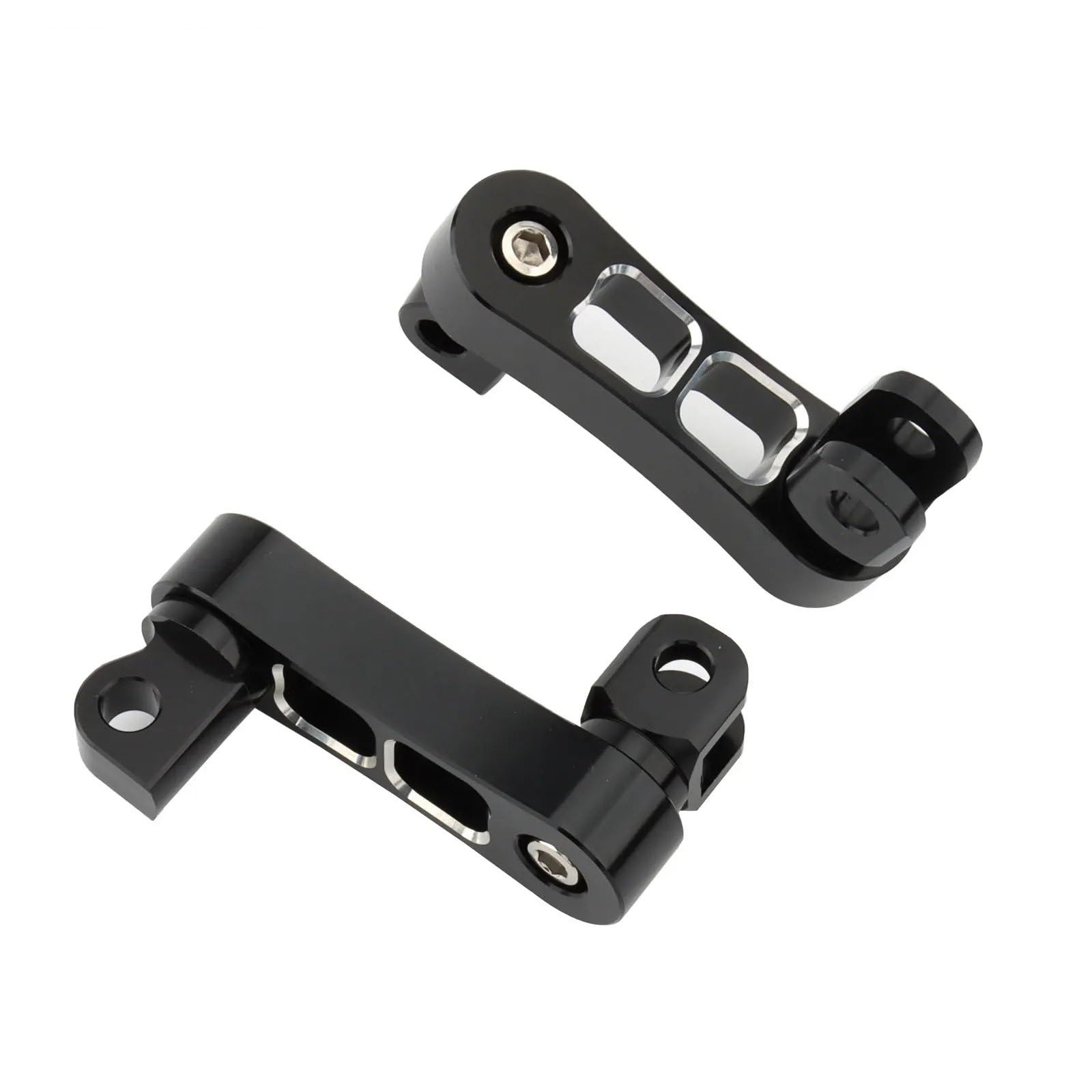 Estriberas Kit De Montaje Estriberas Ajustables Para Motocicleta, Clavijas Carretera, Abrazadera Pie Macho, Soporte Extensiones(Black)