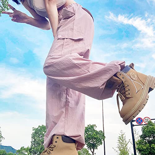Image of Rolanko Parachute Pants for Girls Y2K Cargo Trousers with Pockets Harajuku Jogger Pants Kids 4-14 Years