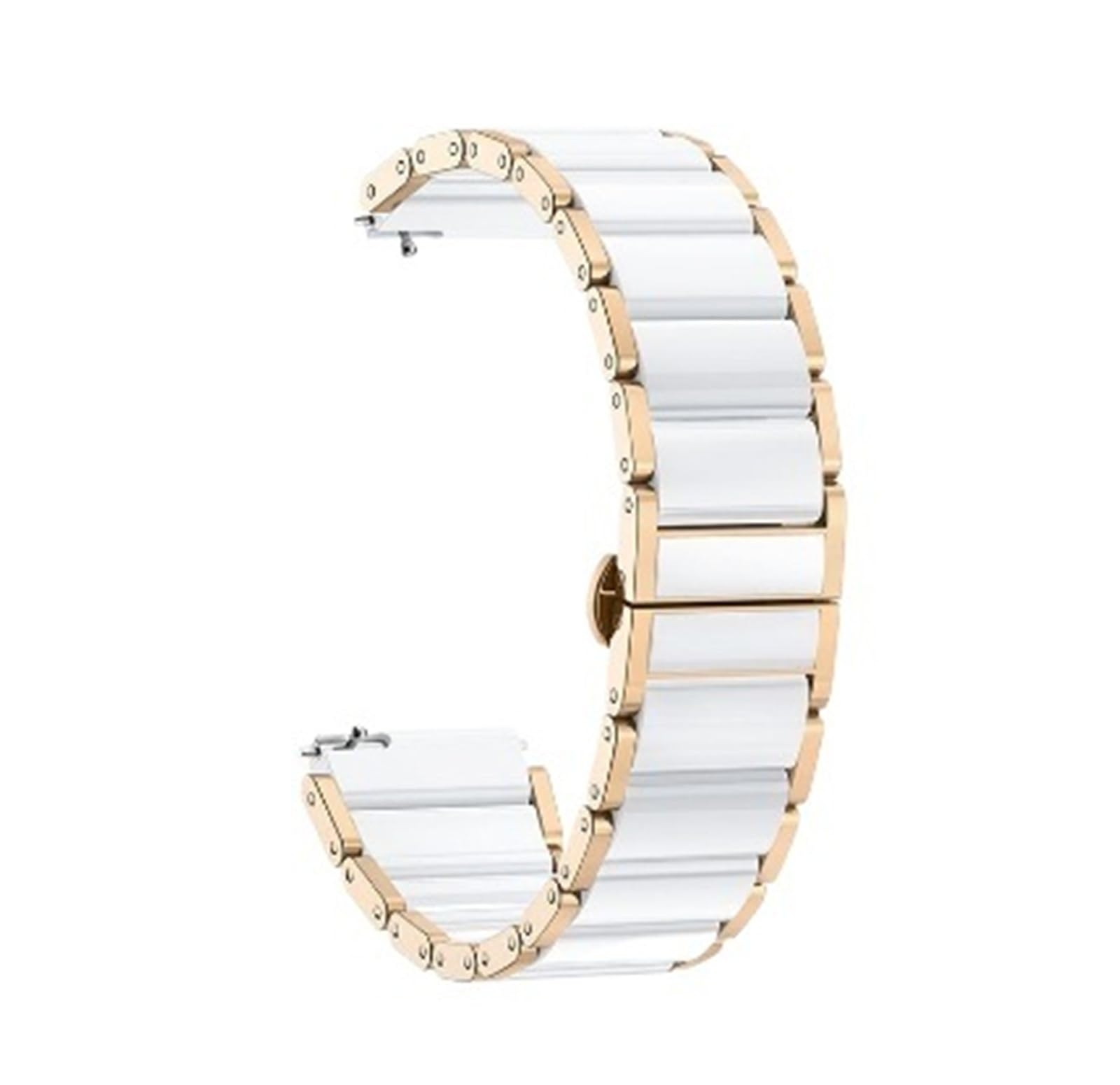 Pasek ceramiczny 18 mm Opaska ze sprzączką ze stali nierdzewnej do paska do zegarka Smartwatch unisex