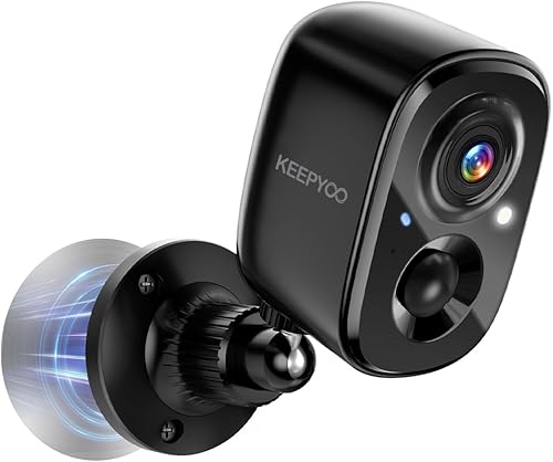 Cámara de seguridad inalámbrica de 2.5K exteriorinterior, WiFi alimentado por batería, detección de movimiento, visión nocturna a color,