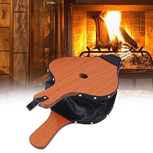 Garosa Fireplace Bellows Indoor 17.9x7.8in Large Wood Air Blower Metal Cast Nozzle for Outdoor BBQ Camping Grill Chimney with Hanging Leather Strap Fire Bellows Leather Fireplace Bellows - Image 3