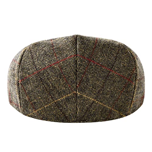 Image of FEINION Men's Wool Tweed Newsboy Ivy Cap Gatsby Golf Flat Hat