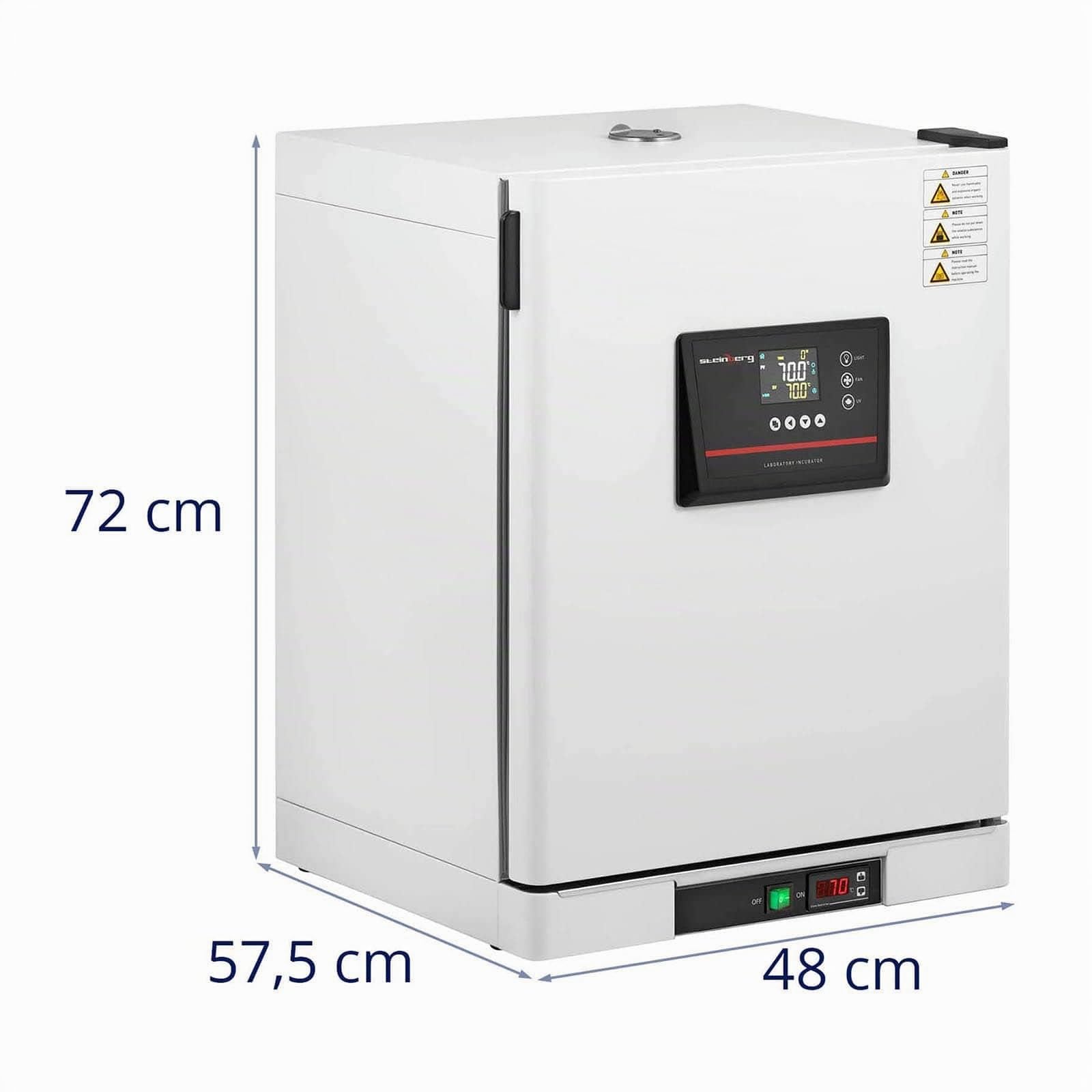 Steinberg Systems SBS-LI-65 Incubatrice laboratorio - 70 ° C - 65 l - con ricircolo d’aria incubatore laboratorio incubatore da laboratorio