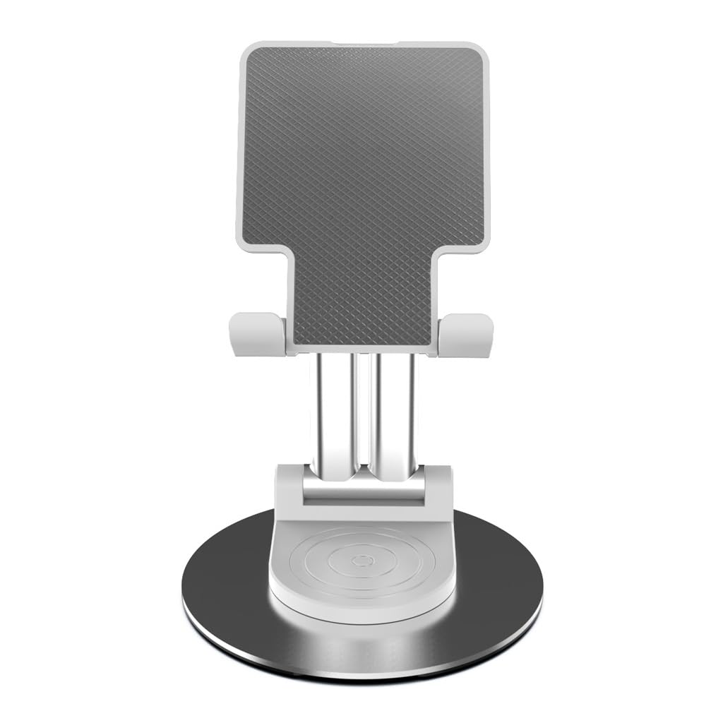 Soporte para tableta de escritorio plegable y telefono ideal para videollamadas con doble poste
