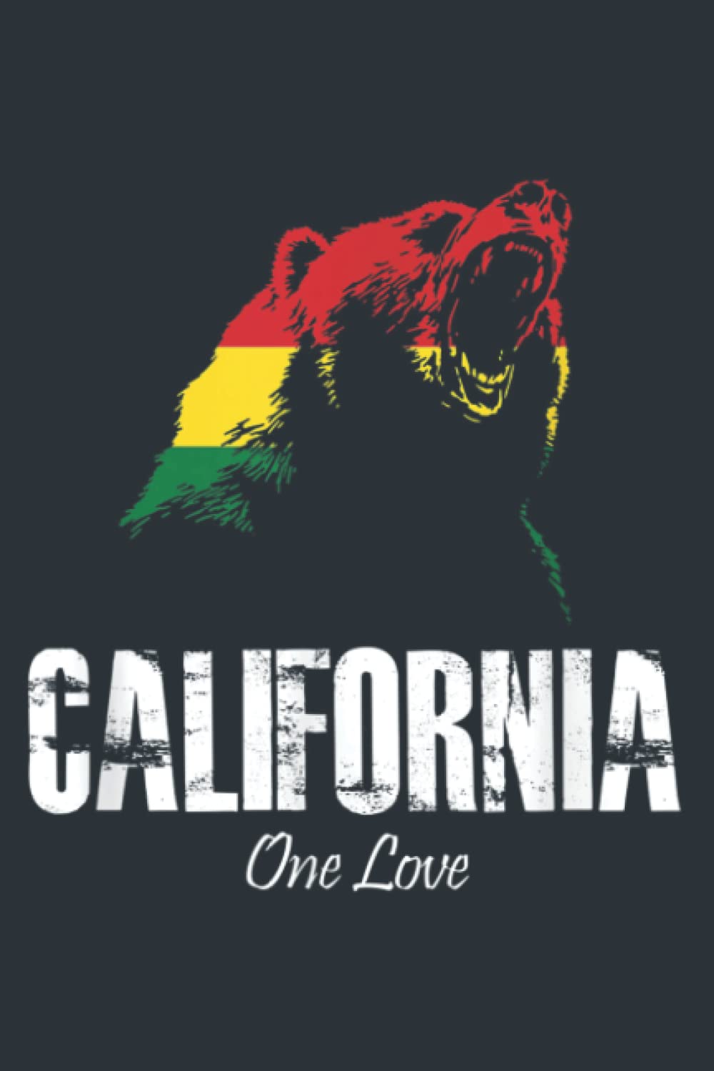 One Love California Bear Reggae Cali Vacation: - Daily planner notebook, Size format 6.0 x 9.0 inches pages