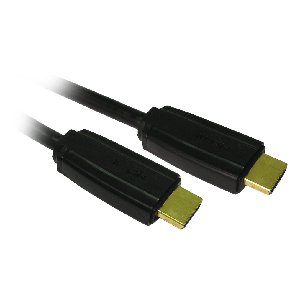CDL Micro 50cm 0.5m HDMI v1.4 Male to Male Plugs Cable Lead Wire - Supports 3D TV, Black