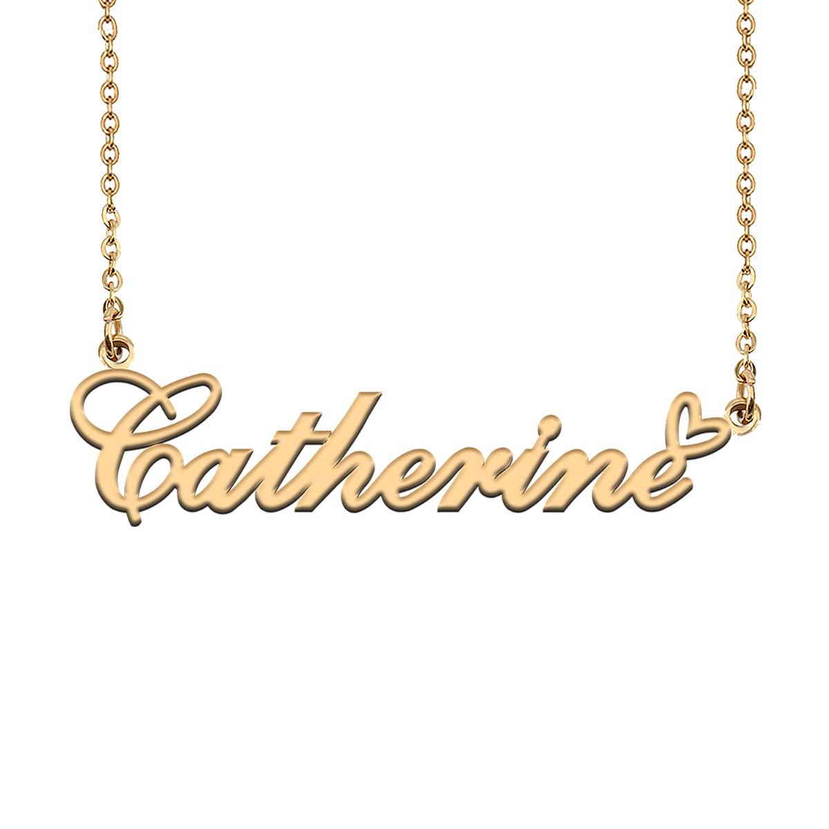 HUAN XUN Custom Name Necklaces Personalized Necklace with Name 18k Gold Plated Heart Stainless Steel Customized Jewelry Gifts for Women Mother Day