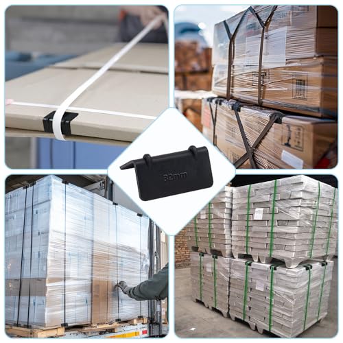 Sixfolo 50 Stück Kantenschutz für Zurrgurte 32 mm Breite Kunststoff Kantenschutzwinkel Ladungssicherung Robuste Kantenschoner Spanngurte mit Ratsche für Zurrgurte für LKW,55x30x30mm