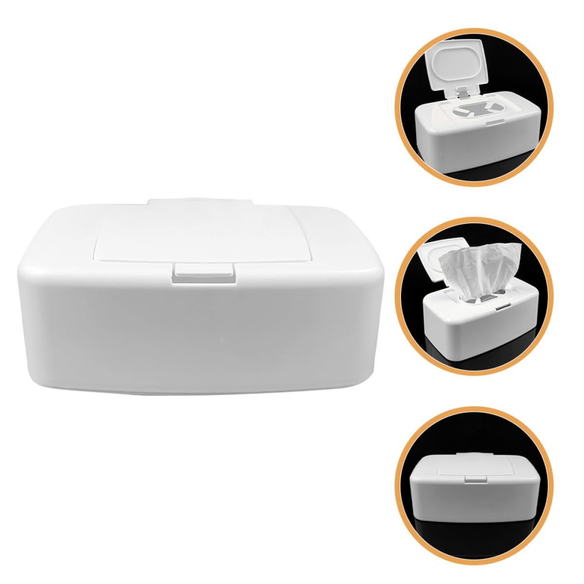 Caja de Toallitas de Plástico Pp Recargable y Portátil 4 Piezas para Almacenamiento Simple Adecuado para Coche y Cajones