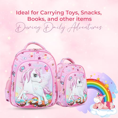Image of Disney Kids School Bag /Cartoon Printed Causal Daypack /Lightweight Spacious Waterproof Tuition Bag /Backpack for Children /Girls Lightweight, Spacious, Waterproof -12 /15 /17 inches