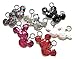 12 pieces Sparkly BLINK Plush Sequin Key Chain Appeal Backpack Bag Accessories 3 inches Keychain (Mickey Shape)