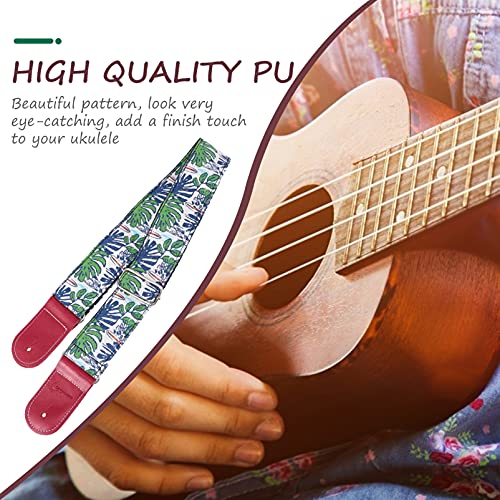 EXCEART Couro Correia Da Guitarra Acústica Ukulele Havaiano Estilo Alargamento Espessamento Ajustáve