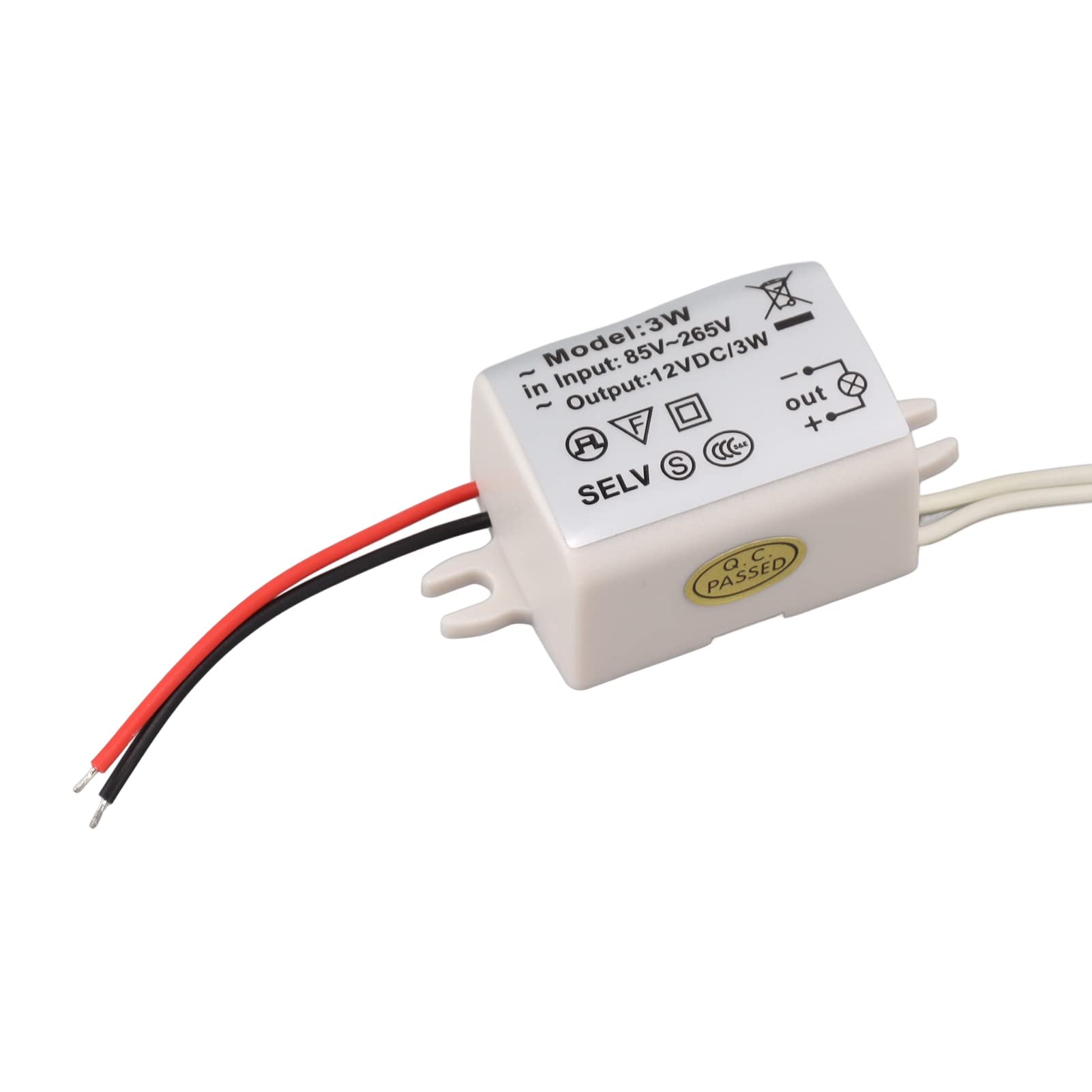 Fdit Led Drive Power Adapter lampy 12 V zasilacz Power Driver światła DC 12 V napięcie stałe adapter 3 W kompaktowy z merchandiserami