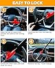 Tevlaphee 4-Hook Steering Wheel Lock–Heavy Duty Anti-Theft Device–High Visibility, Universal Fit for Cars, Vans, SUVs–Fits Steering Wheels up to 41.5cm–3 Keys (Black) #5