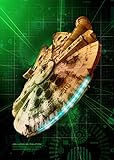 Displate – Metallposter - Magnet-Montage - Star Wars - Millennium Falcon - Größe L - 67,5x48cm