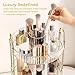 360° Rotating Makeup Organizer, Large-Capacity Skincare Make Up Storage 3 Tier Perfume Organizers Cosmetic Dresser Organizer with Makeup Brush Holder, Fits Bedroom, Bathroom, Vanity Shelf Countertop