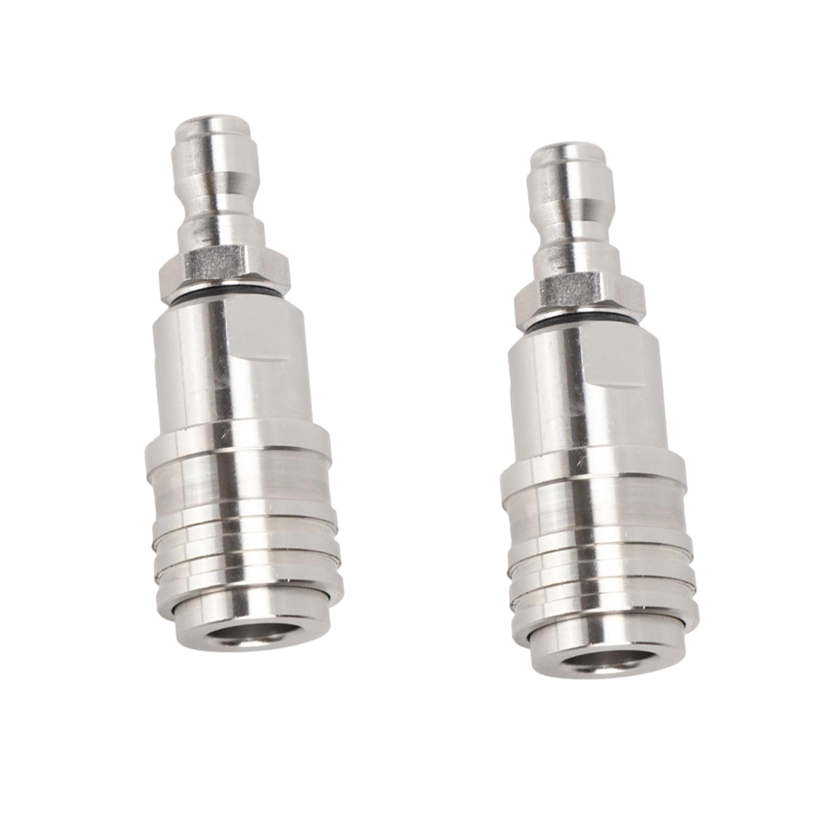 2Pcs Pressure Washer Coupler Quick Connecting Fittings Universals Stainless Steel Auto Locking Quick Connector Enduring Auto Locking Connector