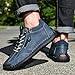 Men's Vintage Hand Sewn Stitching Side Zipper Ankle Boots Fashion Outdoor Non-Slip Lightweight Casual Loafers Comfortable Wearable Walking Shoes (Black,8)