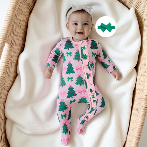 Image of Kuriozud Newborn Infant Unisex Baby Boy Girl Button Solid Romper Bodysuit One Piece Jumpsuit Outfits Clothes | Newborn Baby Girl Sleeper for Daily, Brithday, Halloween, Christmas, New Years, Valentines, St. Patrick's Day, Easter 0-9M