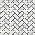 Oriental White (Eastern White) Marble Mini Herringbone Mosaic Tile, Honed - Box of 5 Sheets