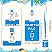 Sabary 6 Sets Hall Pass Lanyards and School Passes Set Unbreakable Wooden Bathroom Passes for Classrooms Hall, Restroom, Library, Office and Nurse School Teacher Supplies Gift(Rainbow Color)
