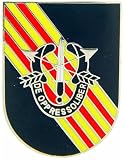 US Army 5th Special Forces Flash w/Crest Lapel Pin