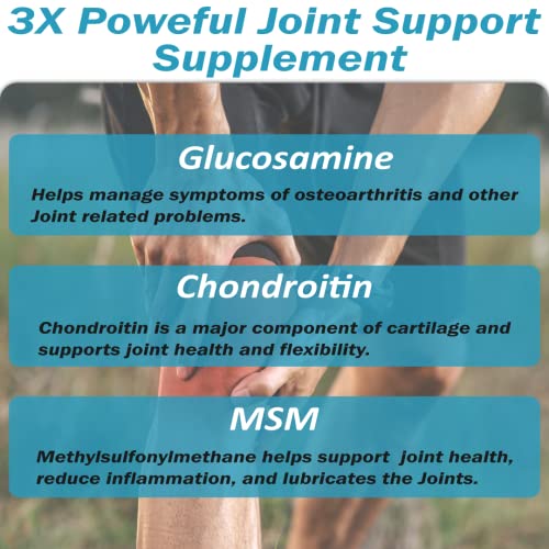 Image of End2End Nutrition Joint Support Supplement with Glucosamine 1500mg, Chondroitin 400mg & MSM 400mg for Men and Women | Joint Health, Cartilage Support, Mobility and Flexibility - (Pack of 2) 120 Tablets