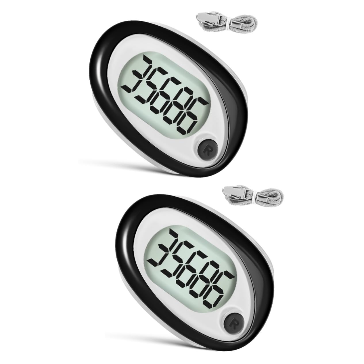 Abaodam pédomètre podomètre au Poignet pour Marcher Compteur de Pas Portable Compteur de Pas précis Podomètre de randonnée Petits podomètres podomètre Grand écran Plastique Black